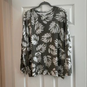 J. Jill leaf print knit top